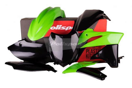 Set plastik Polisport Kawasaki KXF250 13-16 zeleno-črn