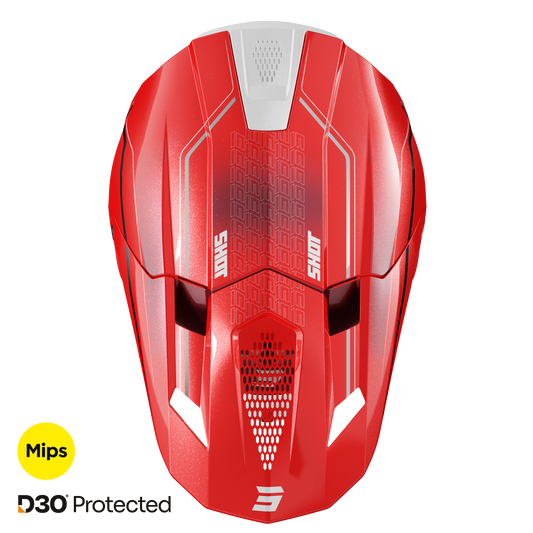 Čelada Shot Lite Challenger red pearly