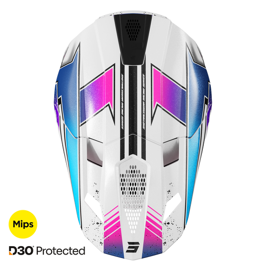 Čelada Shot Lite Racing white pink pearly