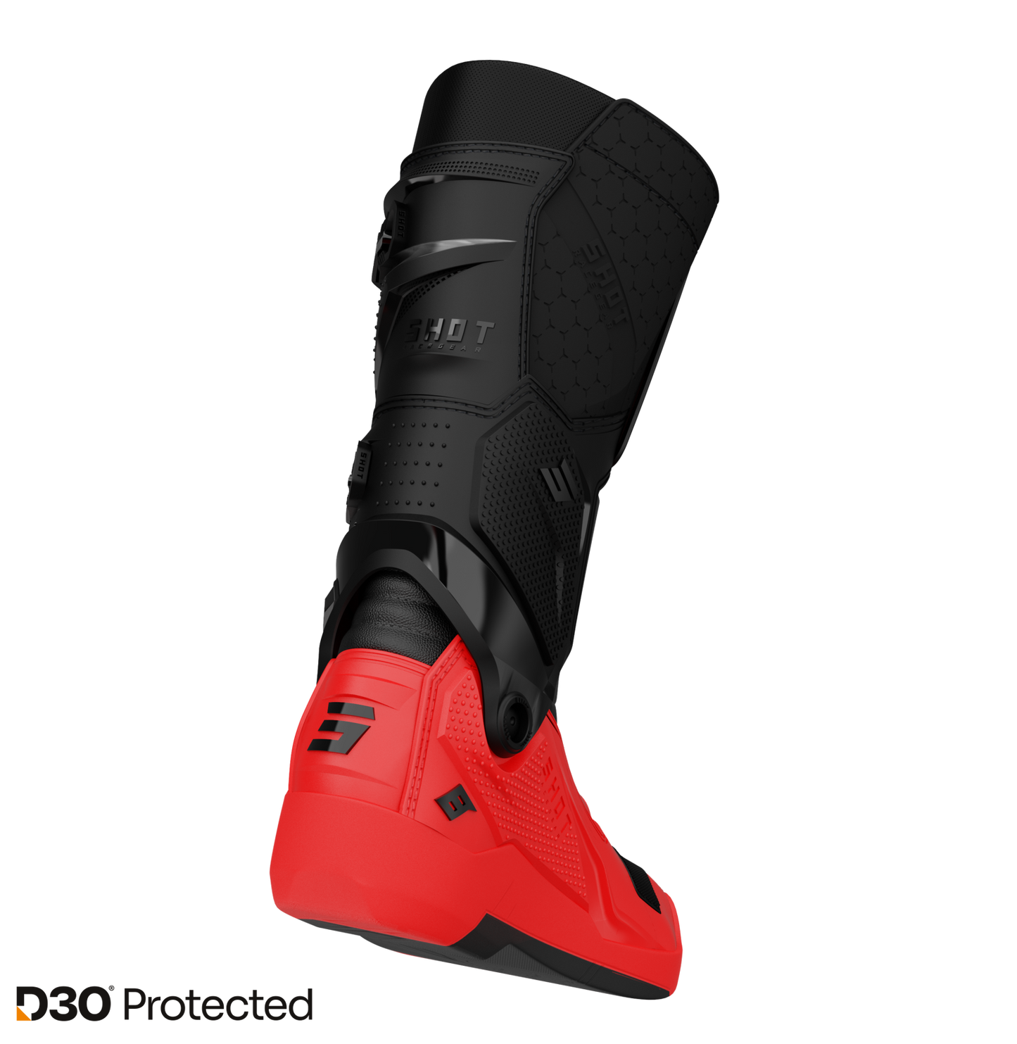 Škornji Shot Race 8 black/red