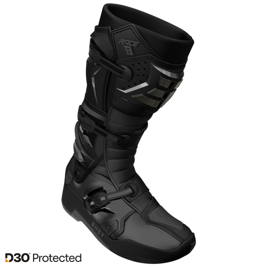 Škornji Shot Race 8 black/chrome