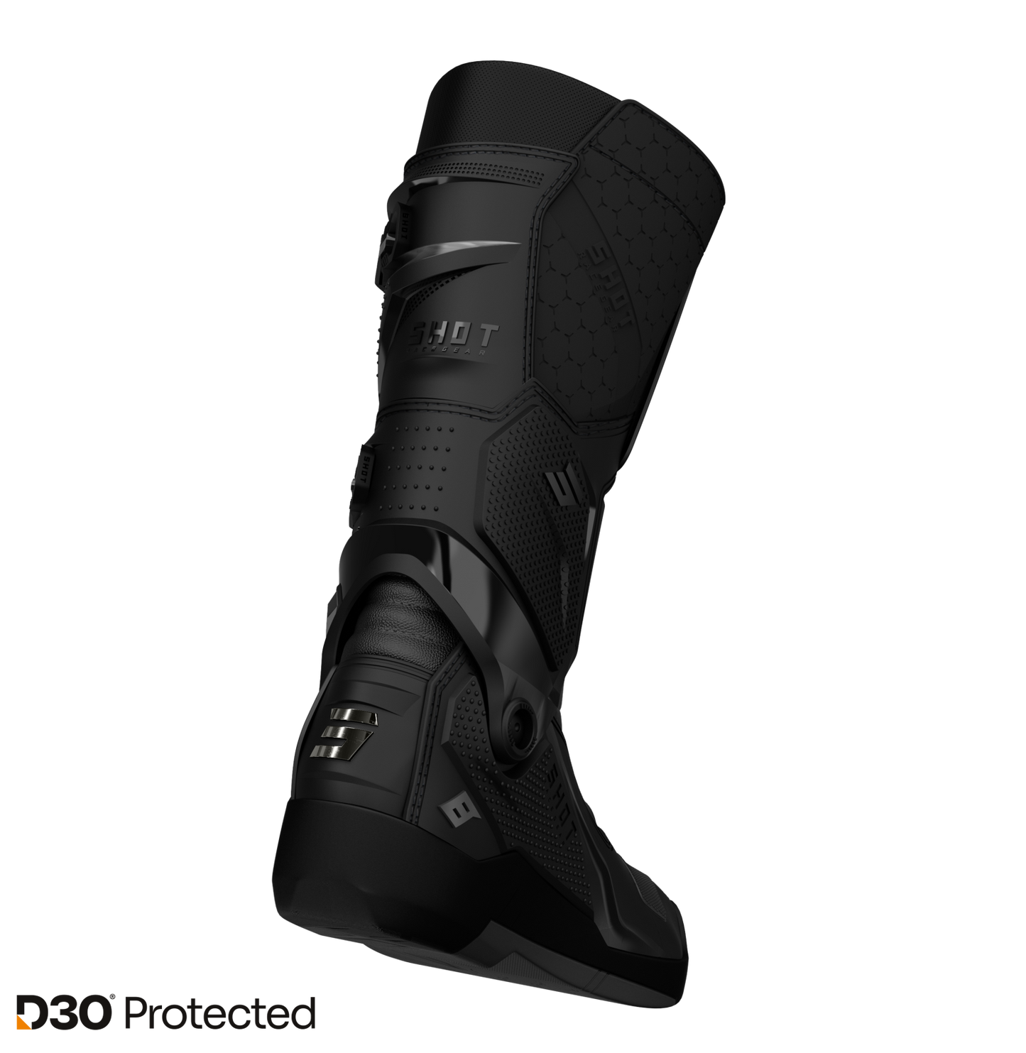 Škornji Shot Race 8 black/chrome