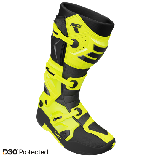 Škornji Shot Race 8 neon yellow