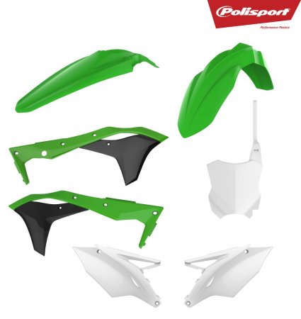 Set plastik Polisport Kawasaki KXF250 17-20 OEM barva
