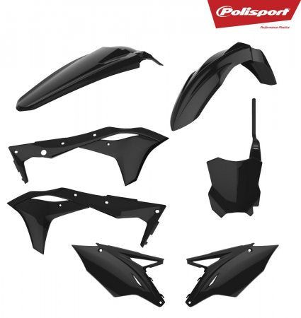 Set plastik Polisport Kawasaki KXF250 17-20 črn