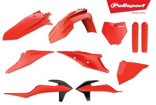 Set plastik Polisport KTM 125-450 19-22 fluo oranžna