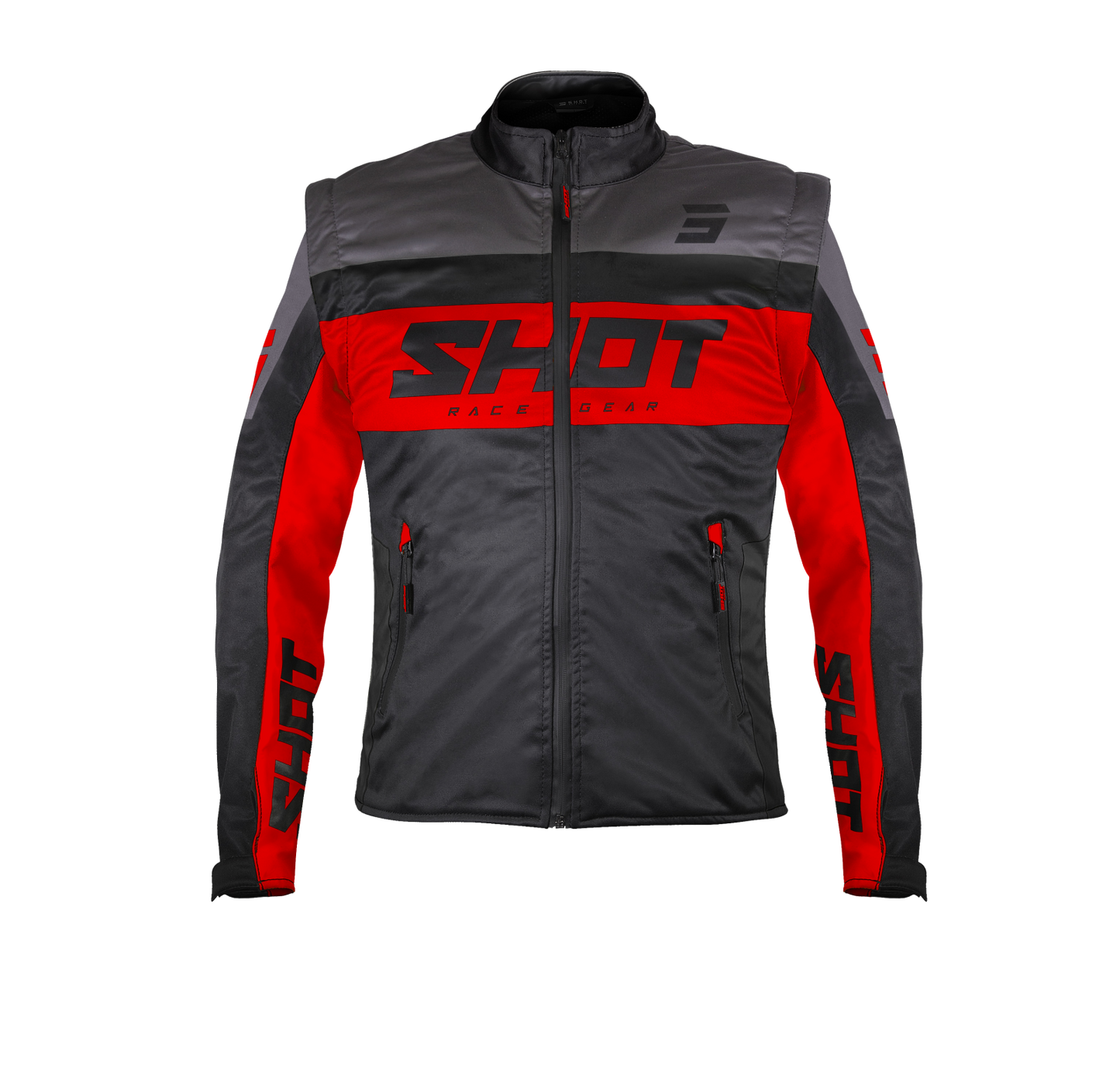 Jakna Shot softshell lite black/red