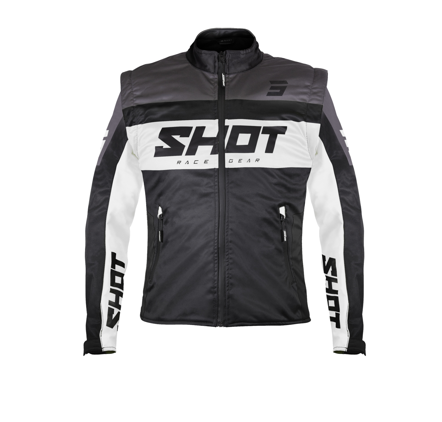 Jakna Shot softshell lite black/white