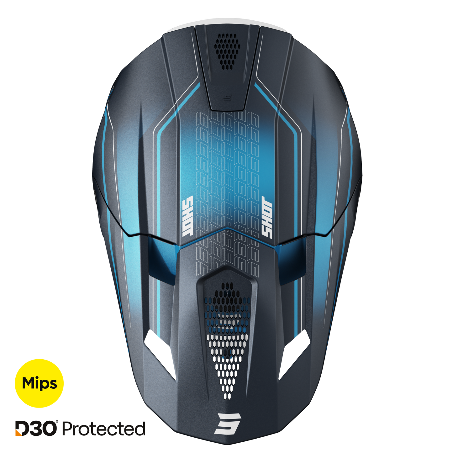 Čelada Shot Lite Challenger blue matt