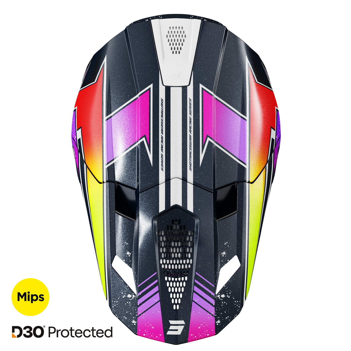 Čelada Shot Lite Racing blue neon yellow pearly