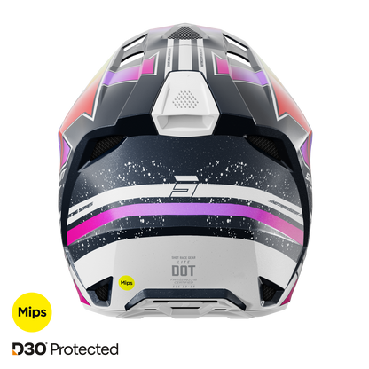 Čelada Shot Lite Racing blue neon yellow pearly