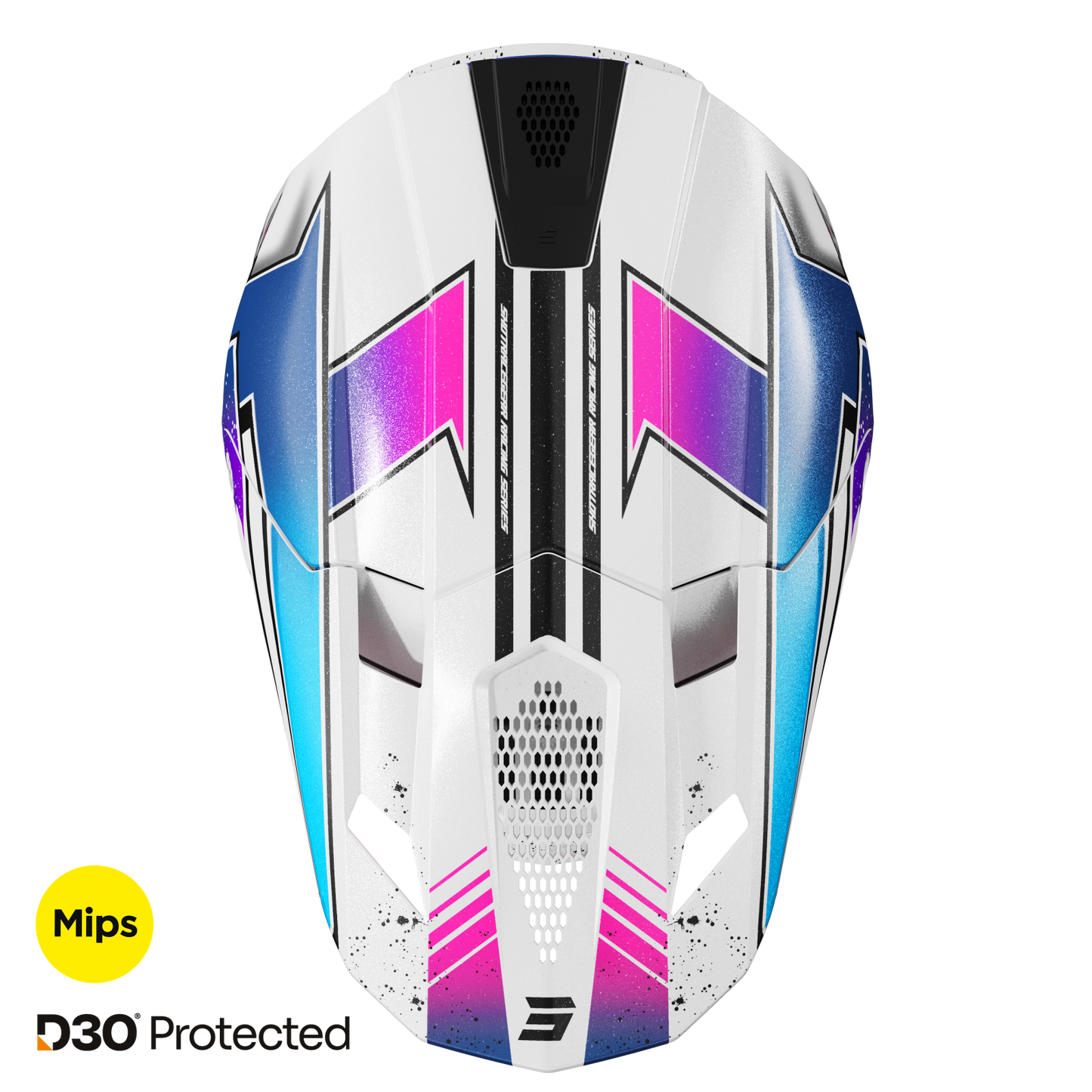 Čelada Shot Lite Racing white pink pearly