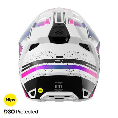 Čelada Shot Lite Racing white pink pearly