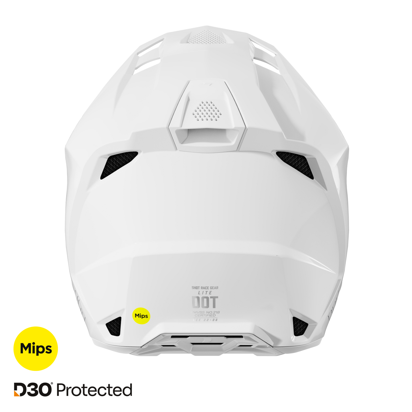 Čelada Shot Lite Solid white glossy