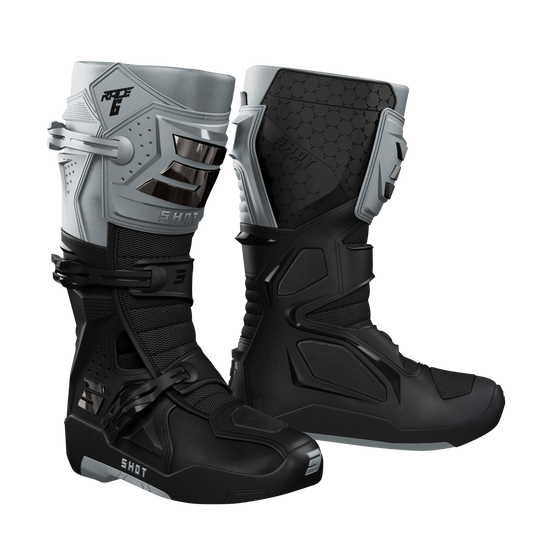 Škornji Shot Race 6 blk/grey/chrome