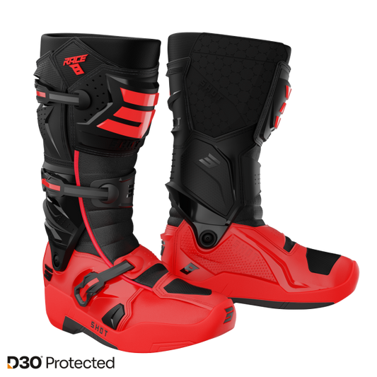 Škornji Shot Race 8 black/red