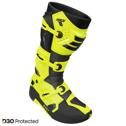 Škornji Shot Race 8 neon yellow