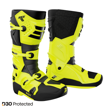 Škornji Shot Race 8 neon yellow