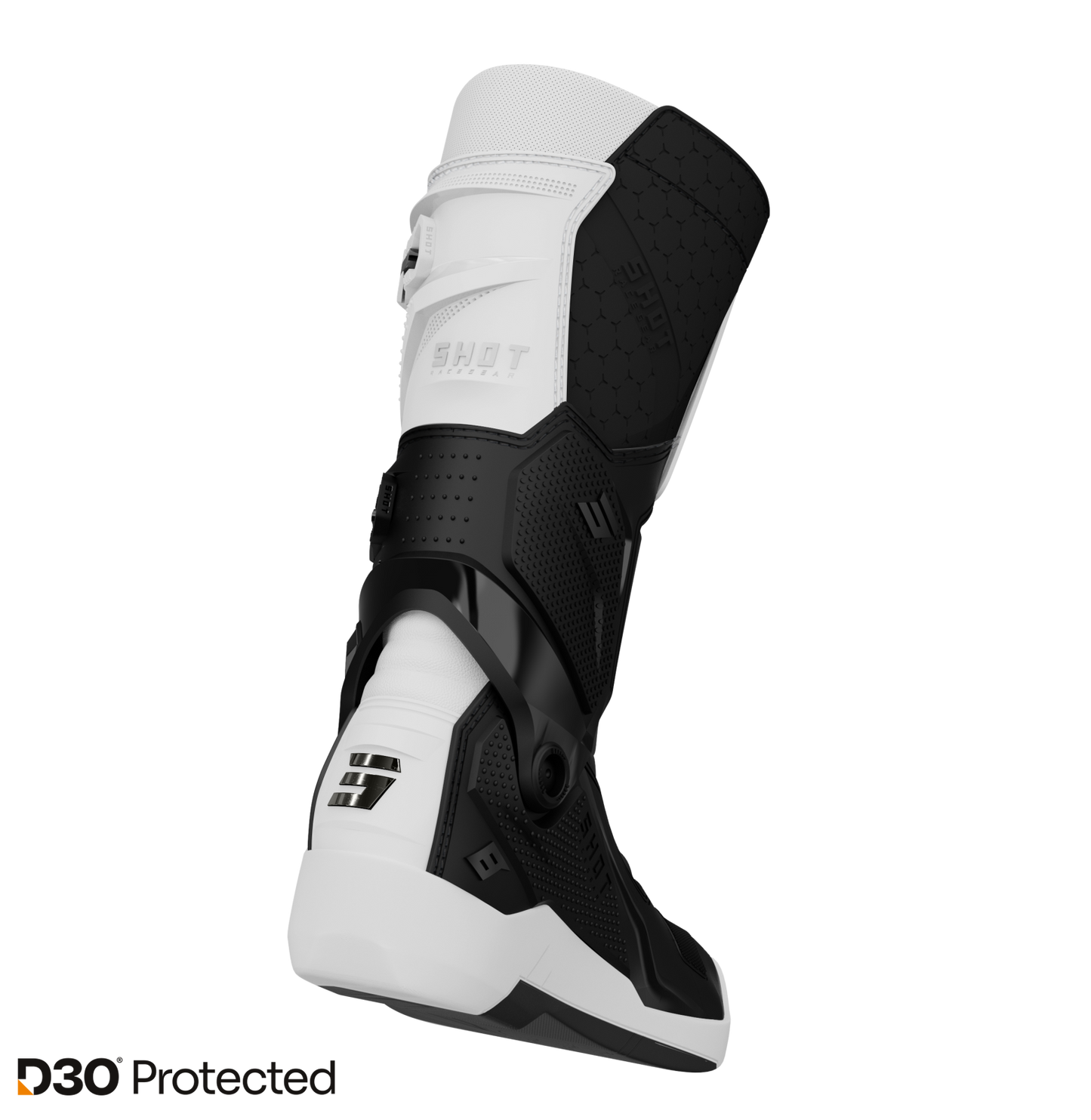 Škornji Shot Race 8 blk/wht/chrome