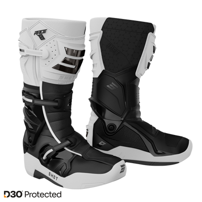 Škornji Shot Race 8 blk/wht/chrome