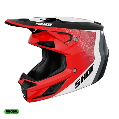 Čelada Shot Speed Hybrid red glossy