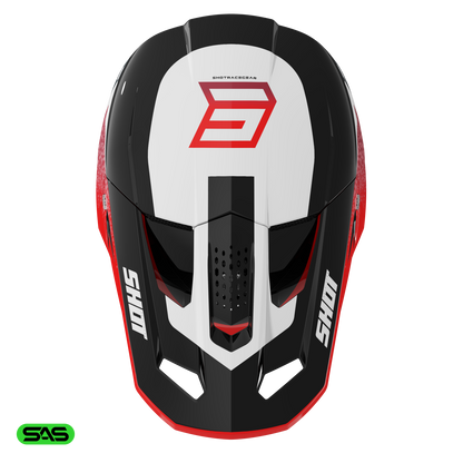 Čelada Shot Speed Hybrid red glossy