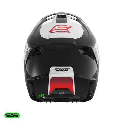 Čelada Shot Speed Hybrid red glossy