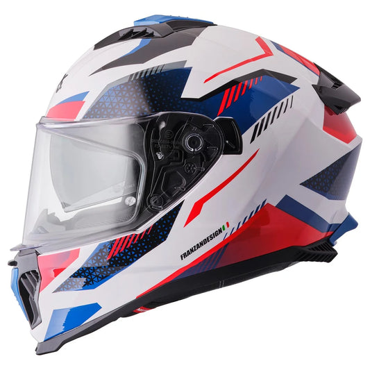 Integralna čelada GMS Gelero white-red-blue