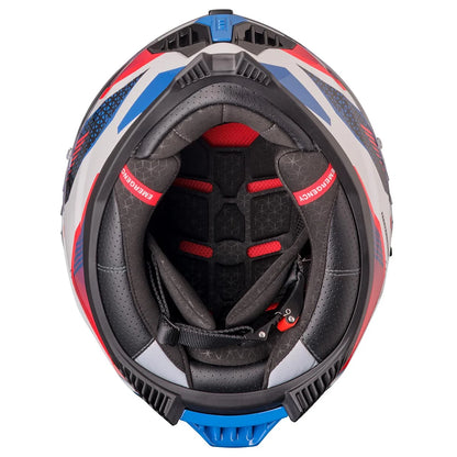 Integralna čelada GMS Gelero white-red-blue