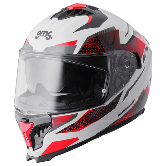 Integralna čelada GMS Gelero white-red-grey