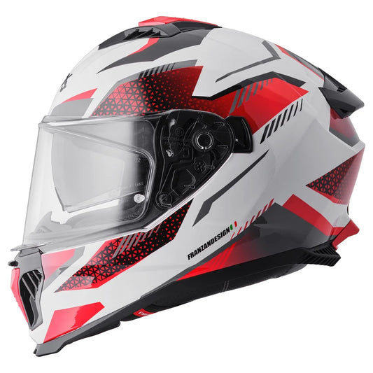 Integralna čelada GMS Gelero white-red-grey