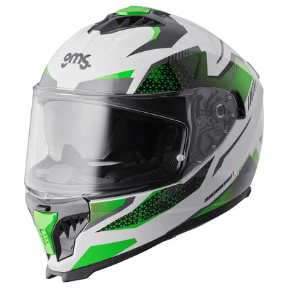 Integralna čelada GMS Gelero white-green-grey