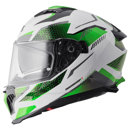 Integralna čelada GMS Gelero white-green-grey