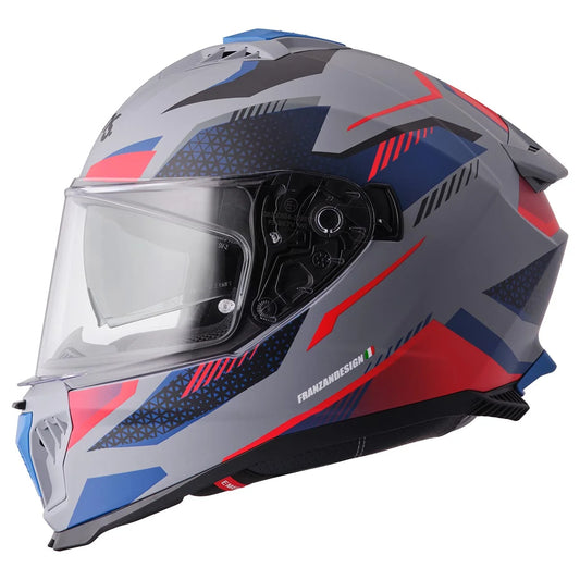 Integralna čelada GMS Gelero matt grey-blue-red