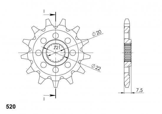 Sprednji zobnik Supersprox Honda CR125 2004-2007