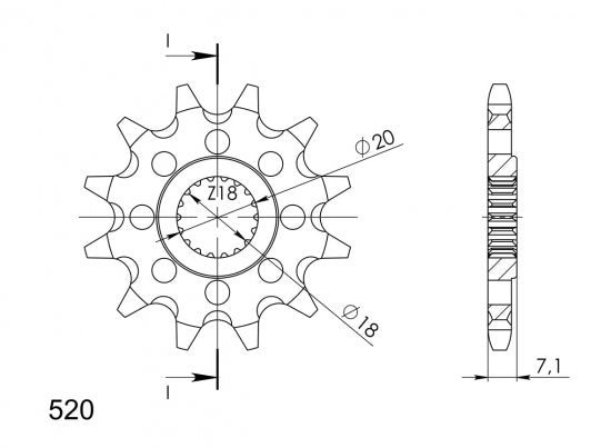 Sprednji zobnik Supersprox Suzuki RM125 1980-2012
